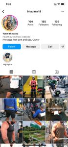 Insta profile of Yogesh Bhadana